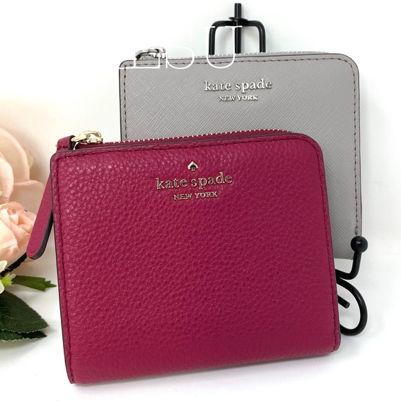 Kate ♠️Spade Small ZIP Bifold Wallet Cameron Grey - Picture 5 of 6